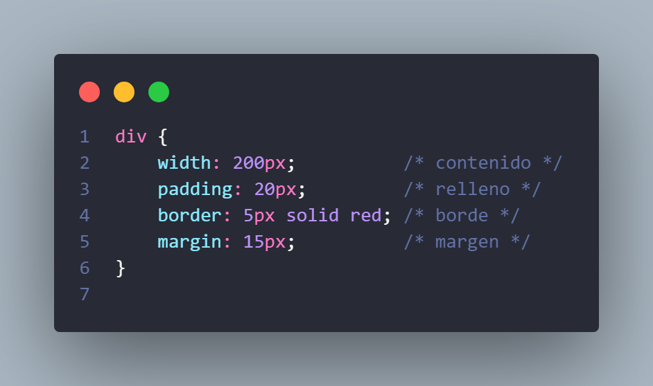 ejemplo de modelo de caja